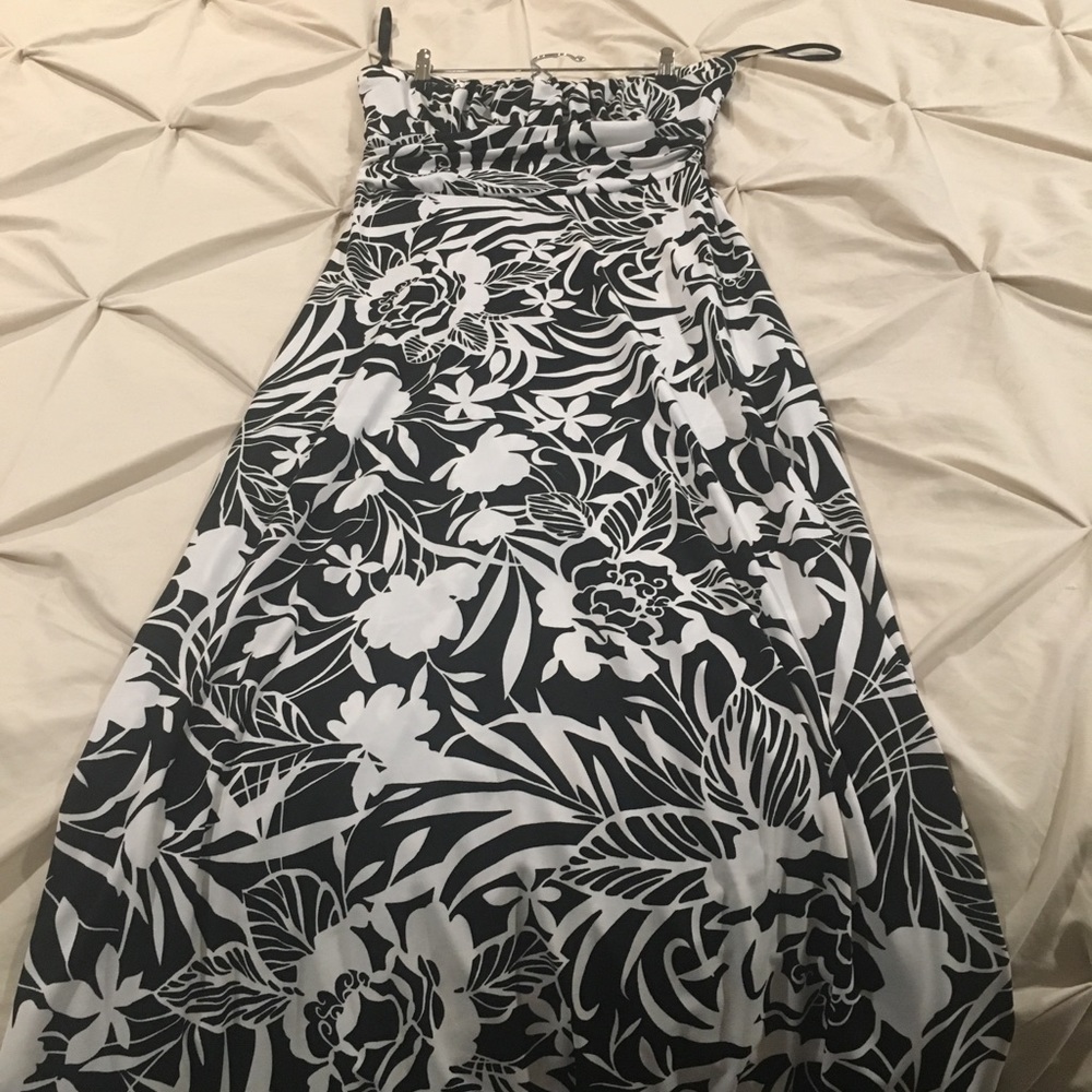 White House Black Market strapless maxi dress